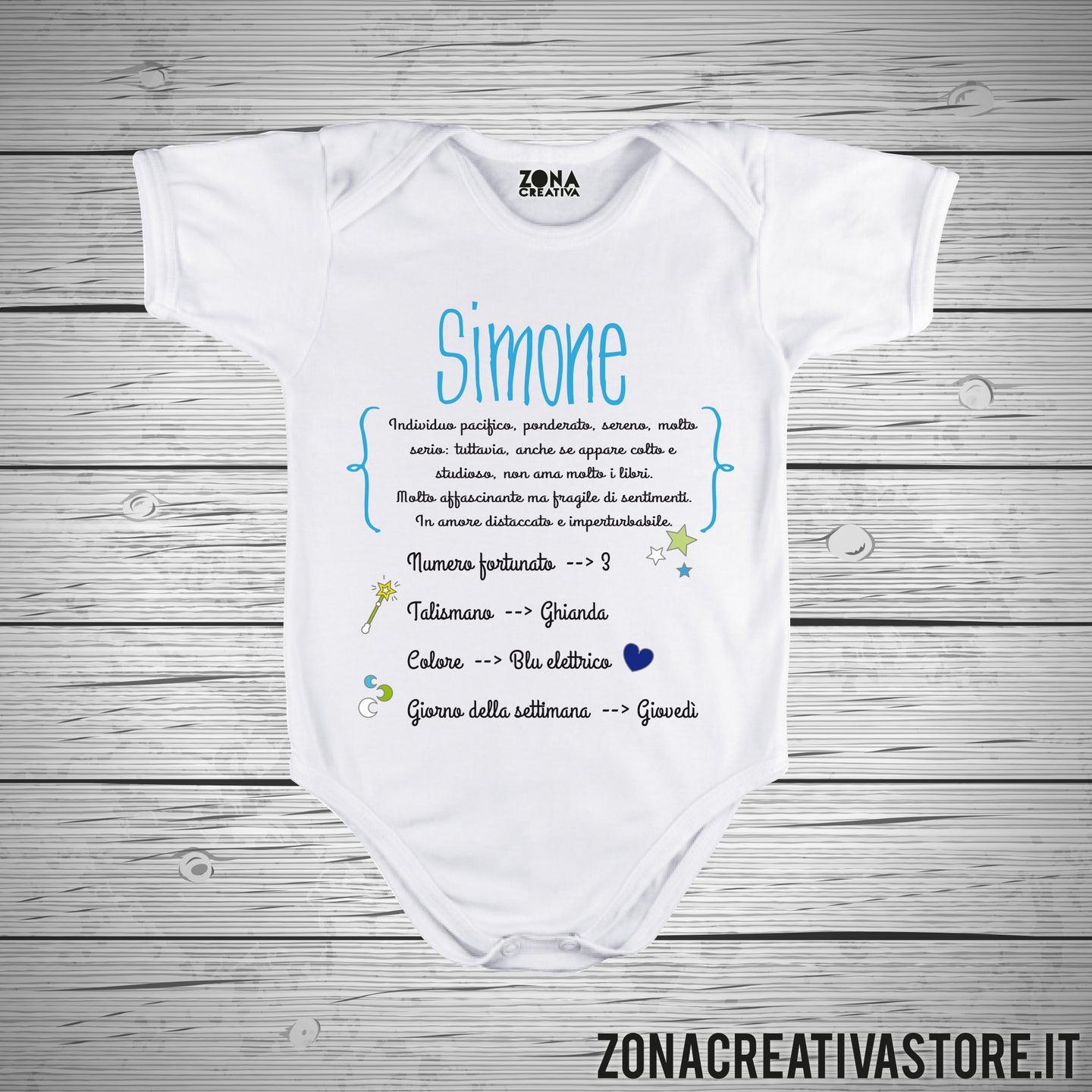 Body neonato nome Simone