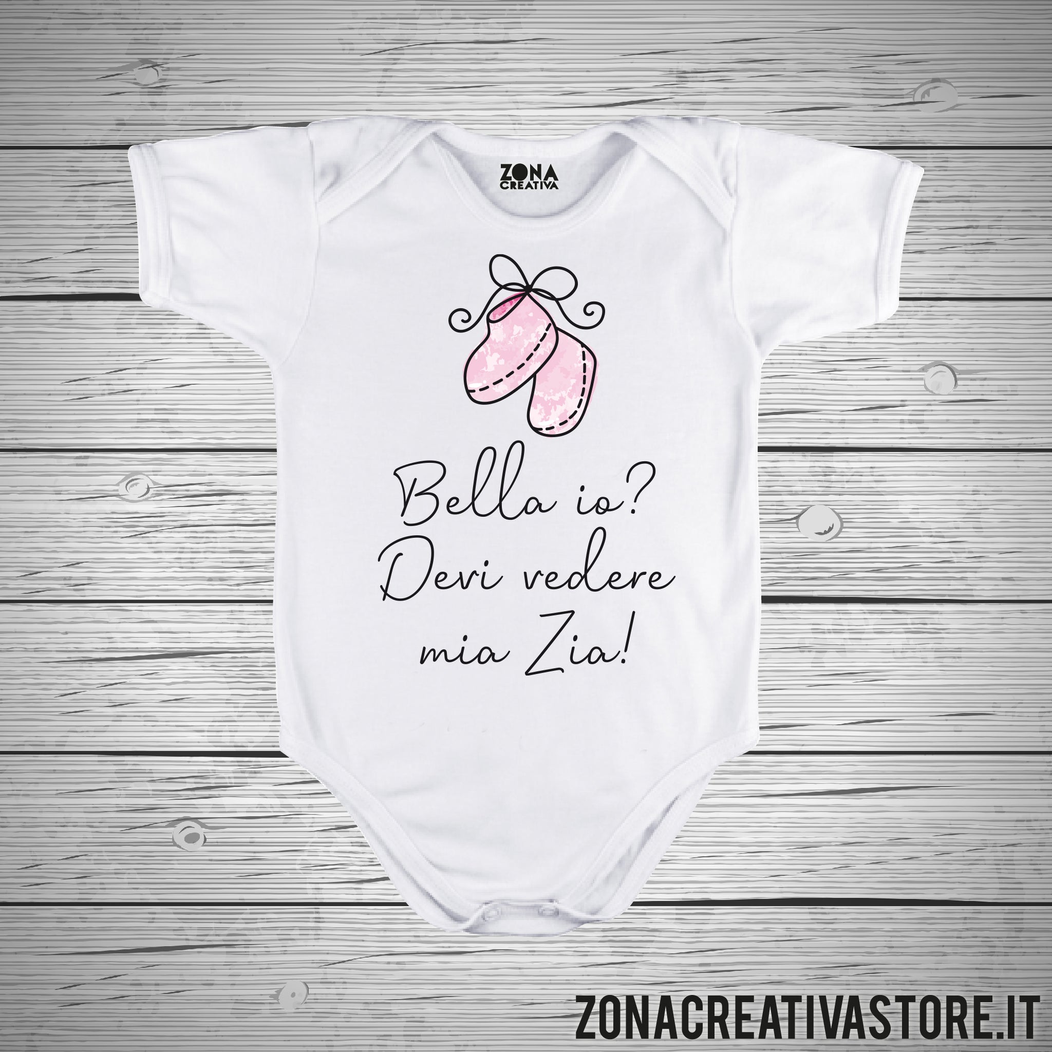 Body Neonato Divertente "Voi Siete Matti Io Vado Dalla Zia" - Cotone Manica Corta, Regalo Per Zia E Zii, Prodotto In Italia
