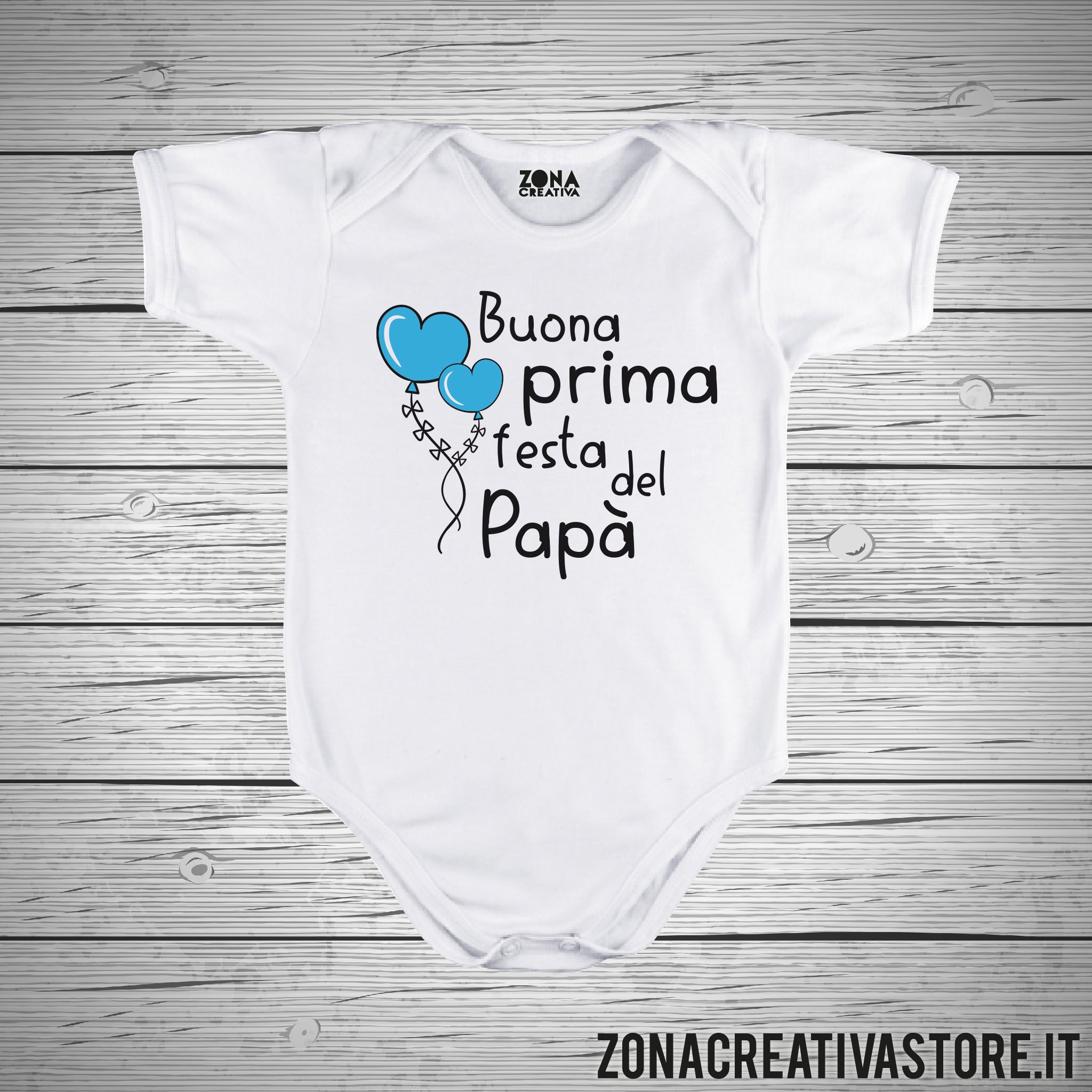 body neonato Papà Stupendo azzurro –