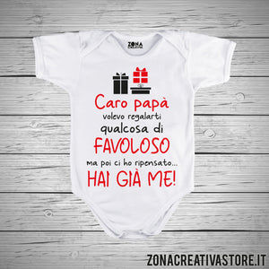 Body neonato CARO PAPA' VOLEVO REGALARTI QUALCOSA DI FAVOLOSO