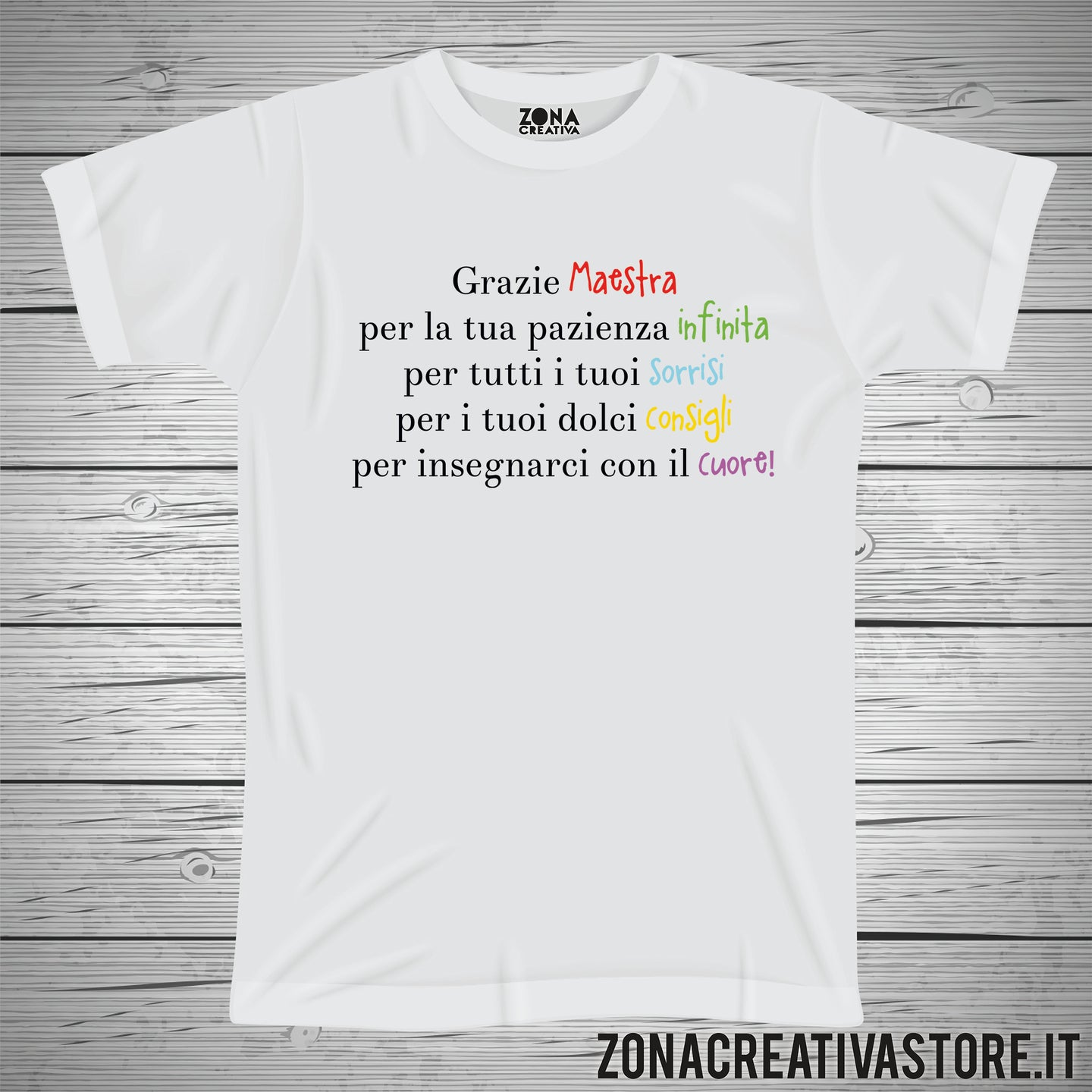 T-shirt scuola e maestra GRAZIE MAESTRA...