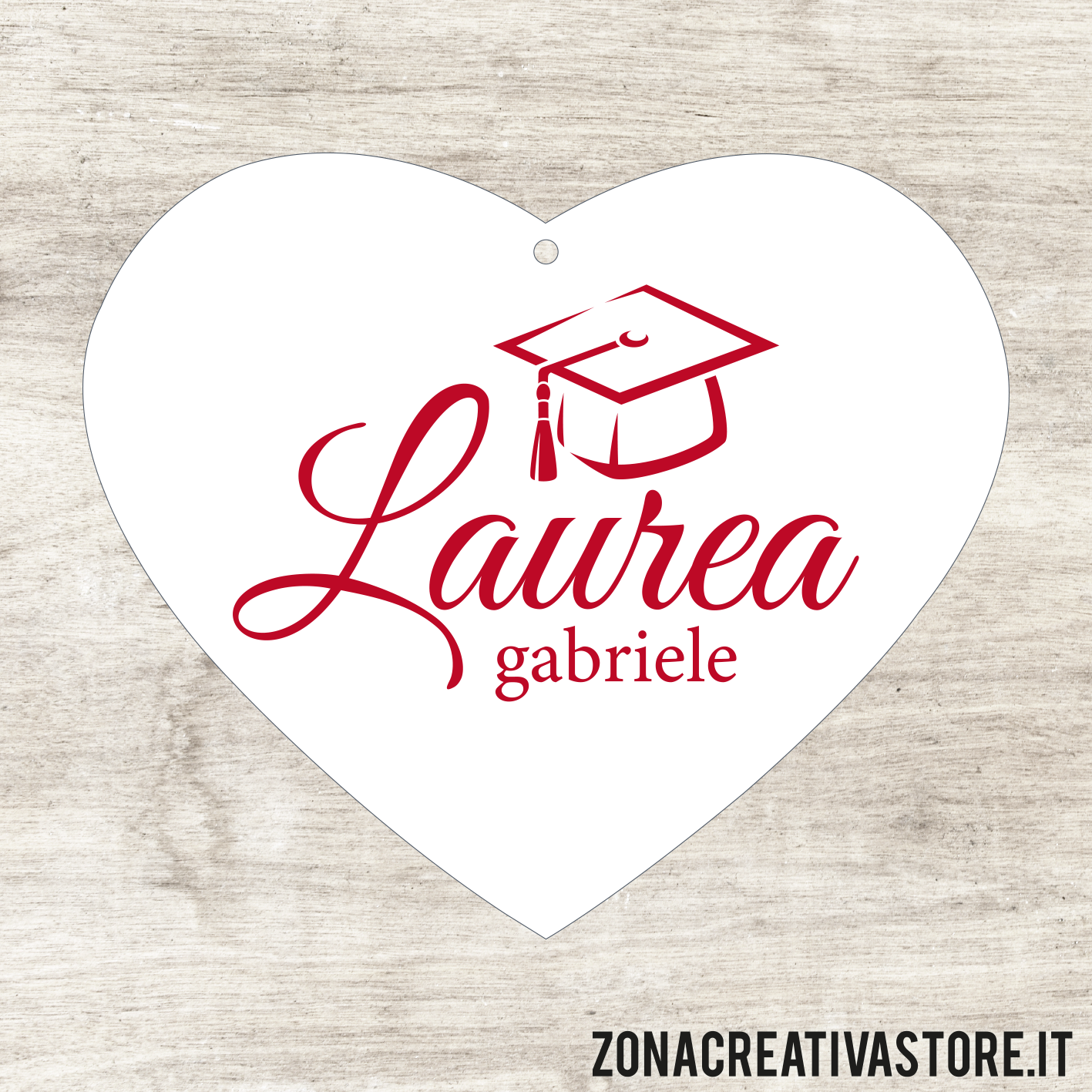 TAG A FORMA DI CUORE PER LAUREA DISPONIBILI IN 3 COLORI DIVERSI - MISU –  zonacreativastore