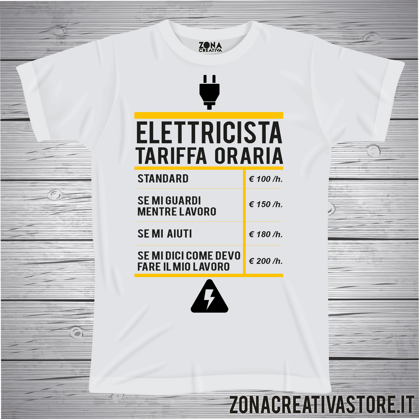 T-shirt ELETTRICISTA TARIFFA ORARIA