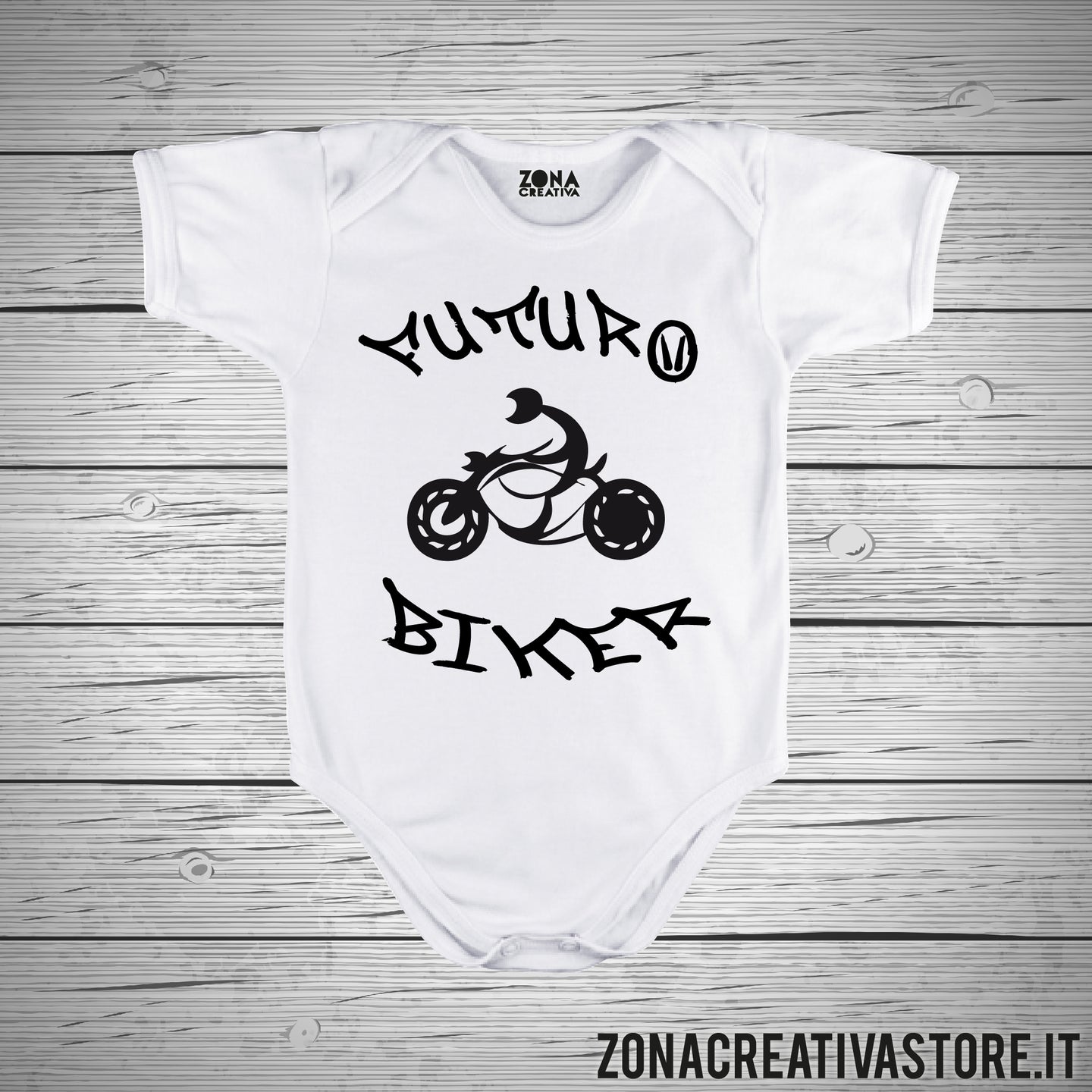 Body neonato da grande FUTURO BIKER