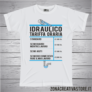 T-shirt IDRAULICO TARIFFA ORARIA