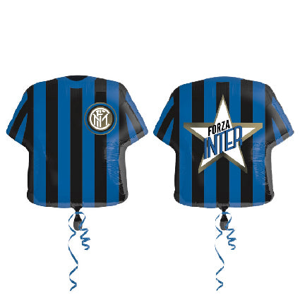 Pallone gonfiabile foil forma di maglietta calcio Inter - Altezza cm. 60