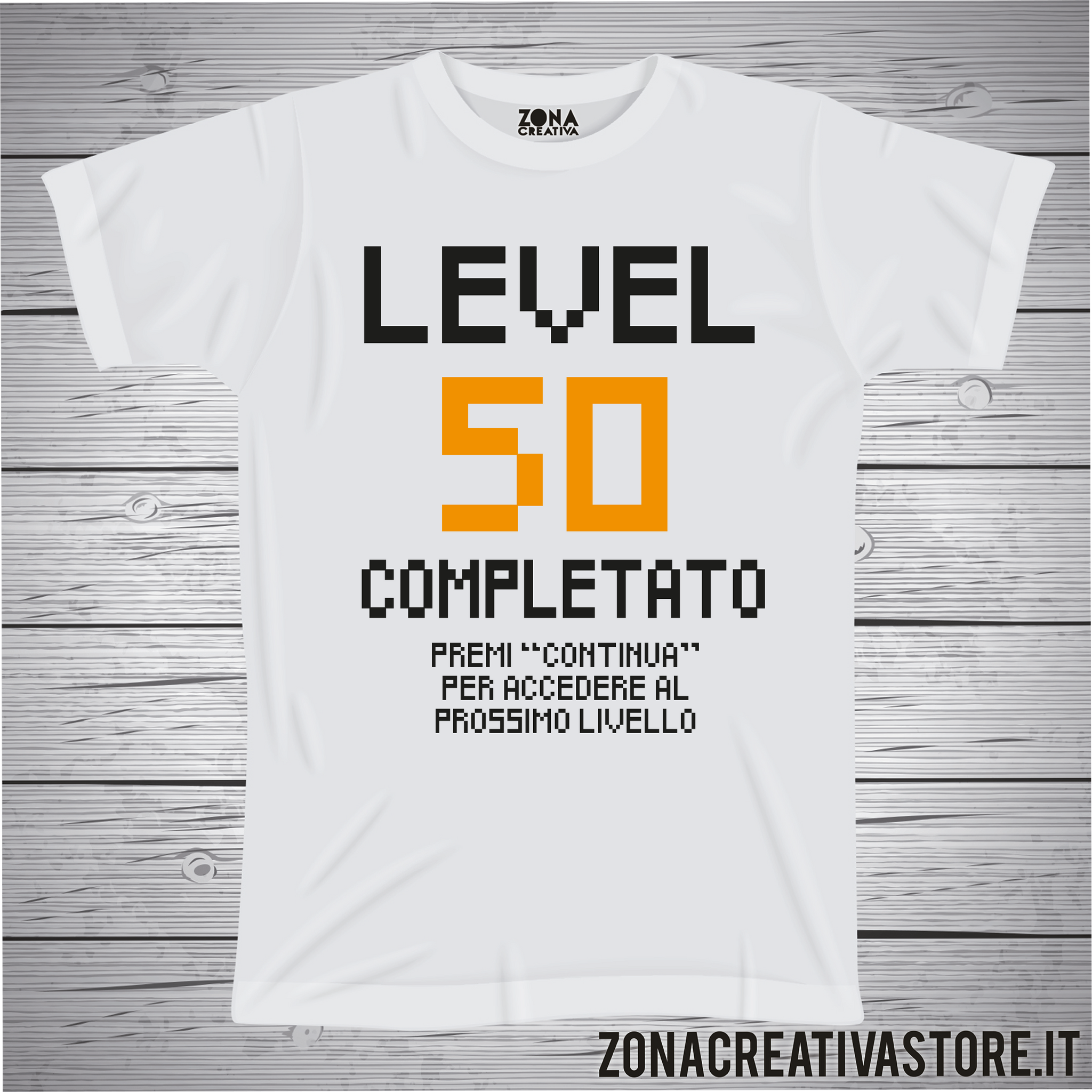 Tshirt Compleanno livello 50 completato - 50 anni - tshirt