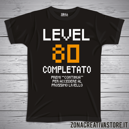 T-shirt per festa di compleanno LEVEL 80