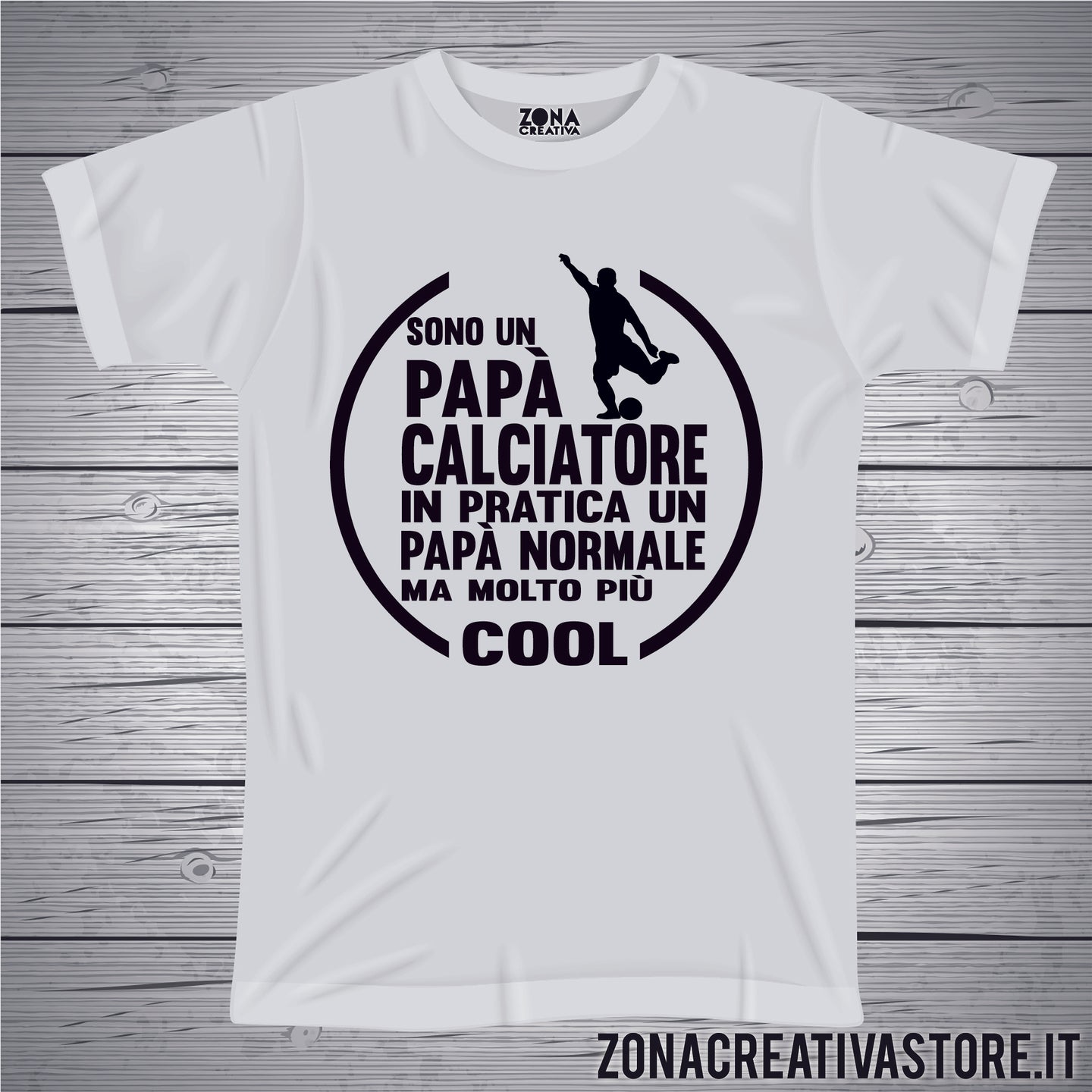 T-shirt festa del papà PAPA' CALCIATORE