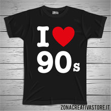 Carica l&#39;immagine nel visualizzatore di Gallery, T-shirt I LOVE 90s