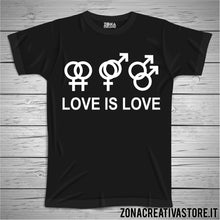Carica l&#39;immagine nel visualizzatore di Gallery, T-shirt LOVE IS LOVE