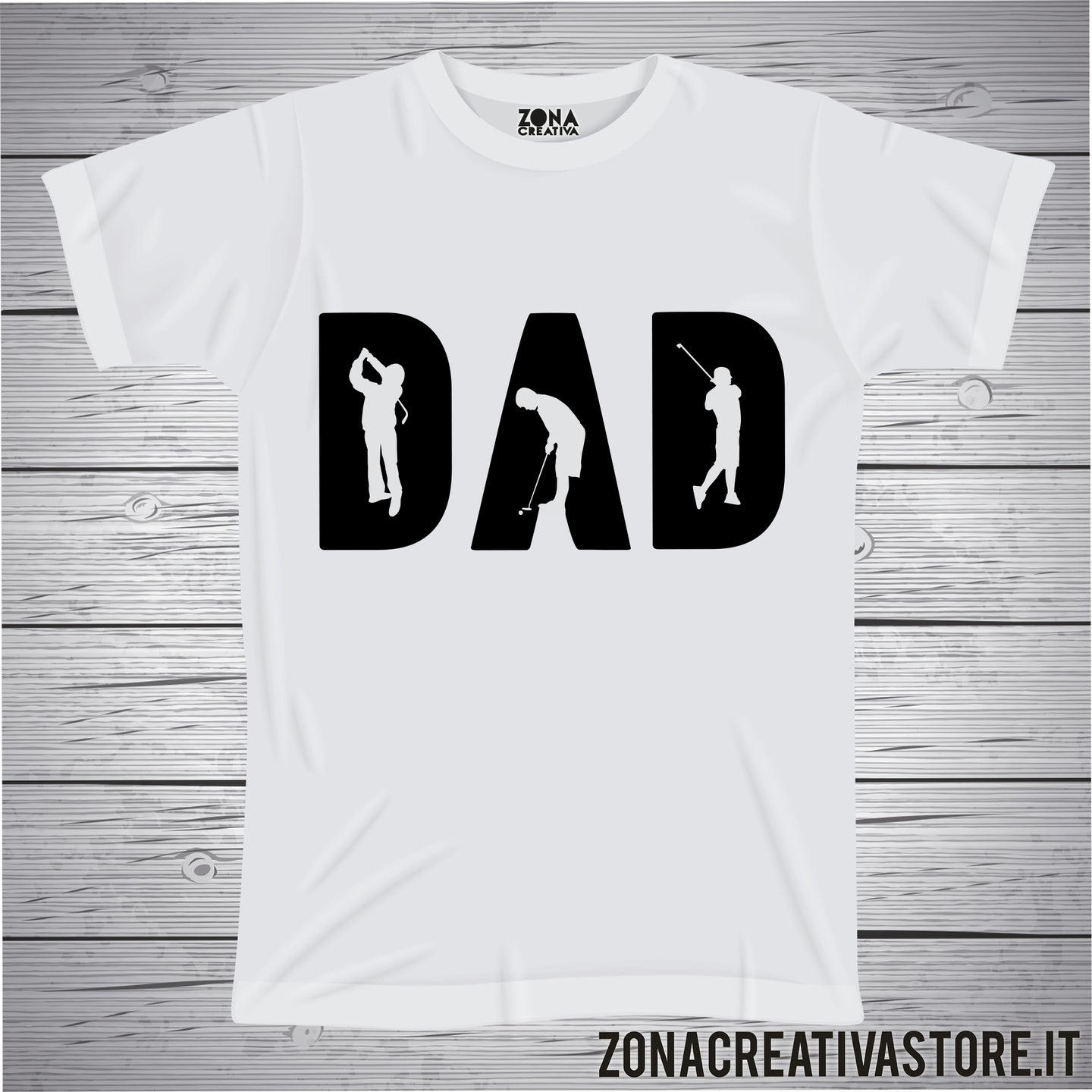 T-shirt festa del papà DAD GOLF
