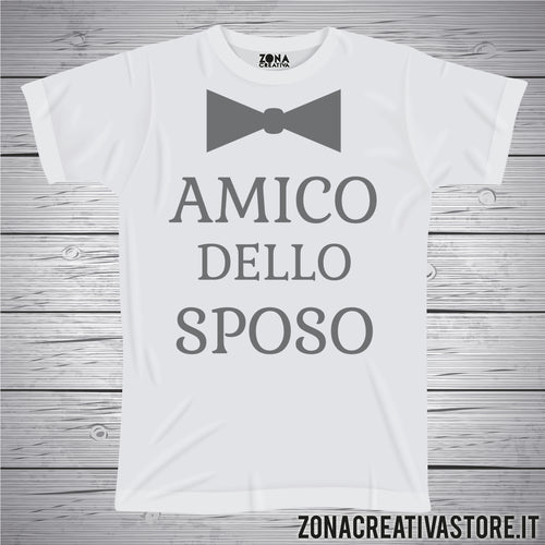T-shirt addio al nubilato celibato AMICO DELLO SPOSO