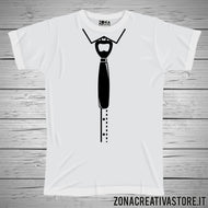 T-shirt addio al celibato e nubilato CRAVATTA APRIBOTTIGLIA