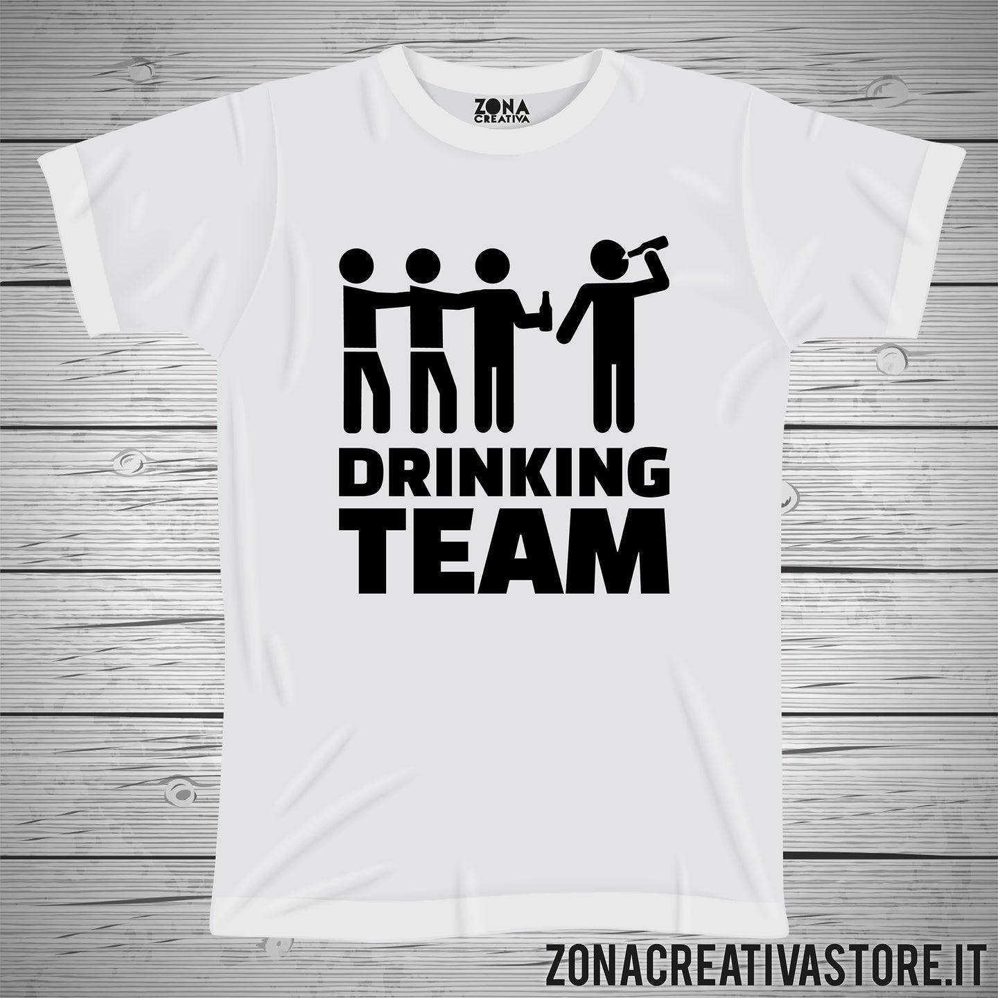 T-shirt addio al celibato e nubilato DRINKING TEAM