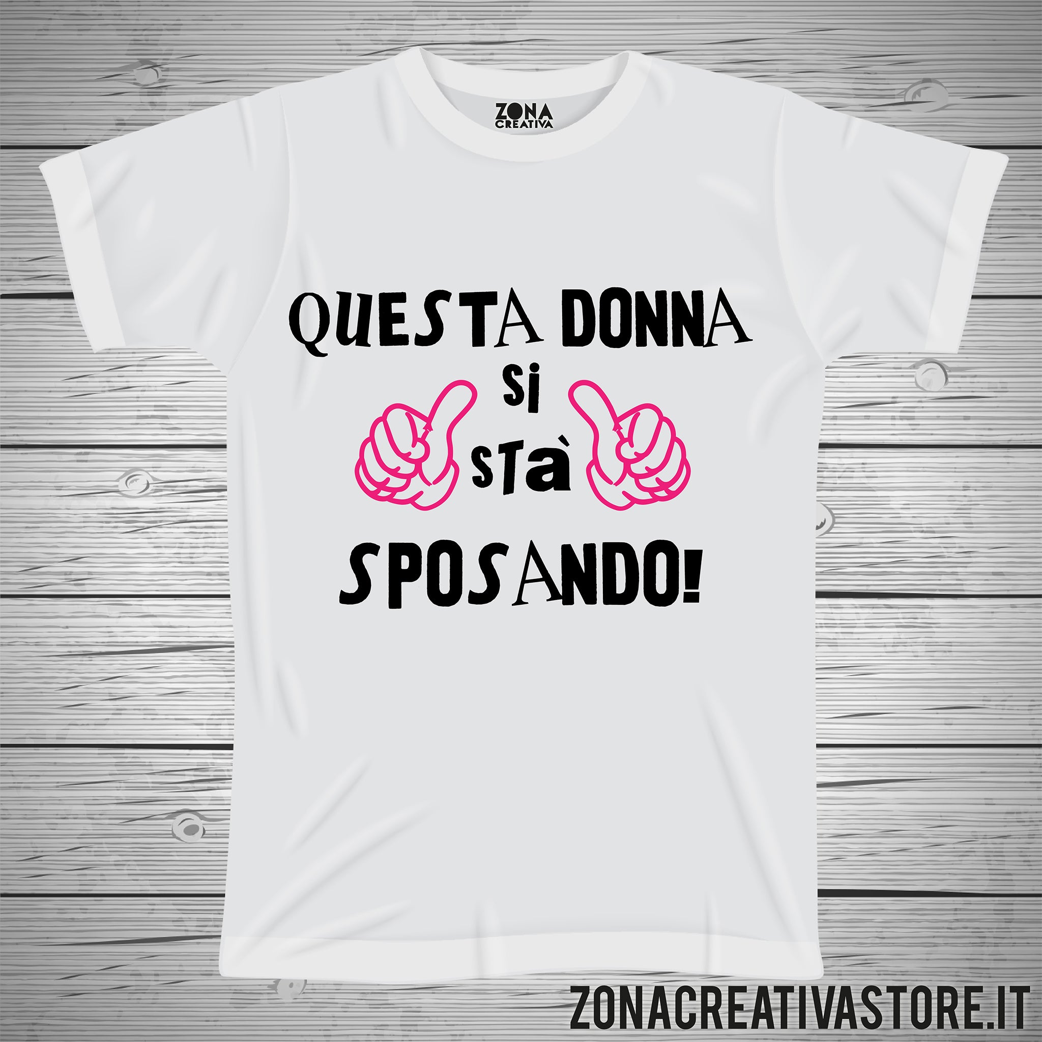 T-shirt addio al celibato e nubilato QUESTA DONNA SI STA SPOSANDO! –  zonacreativastore