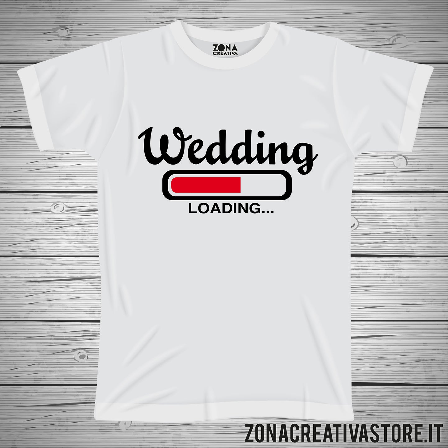 T-shirt addio al celibato e nubilato WEDDING LOADING...