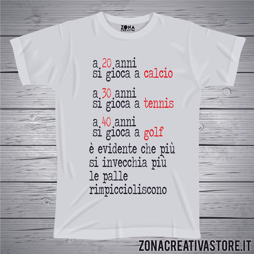 T-shirt per festa di compleanno A 20 ANNI SI GIOCA A CALCIO