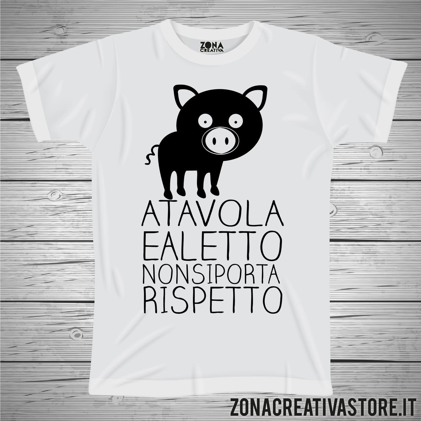T-shirt A TAVOLA E ALETTO NON SI PORTA RISPETTO