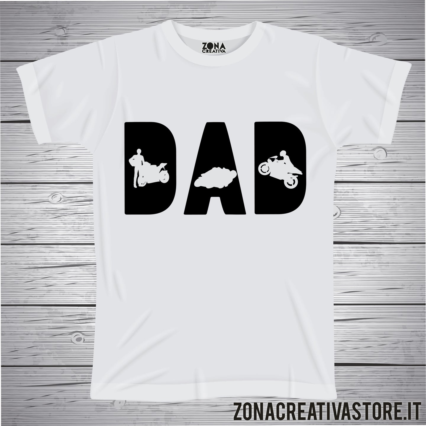 T-shirt festa del papà DAD MOTO