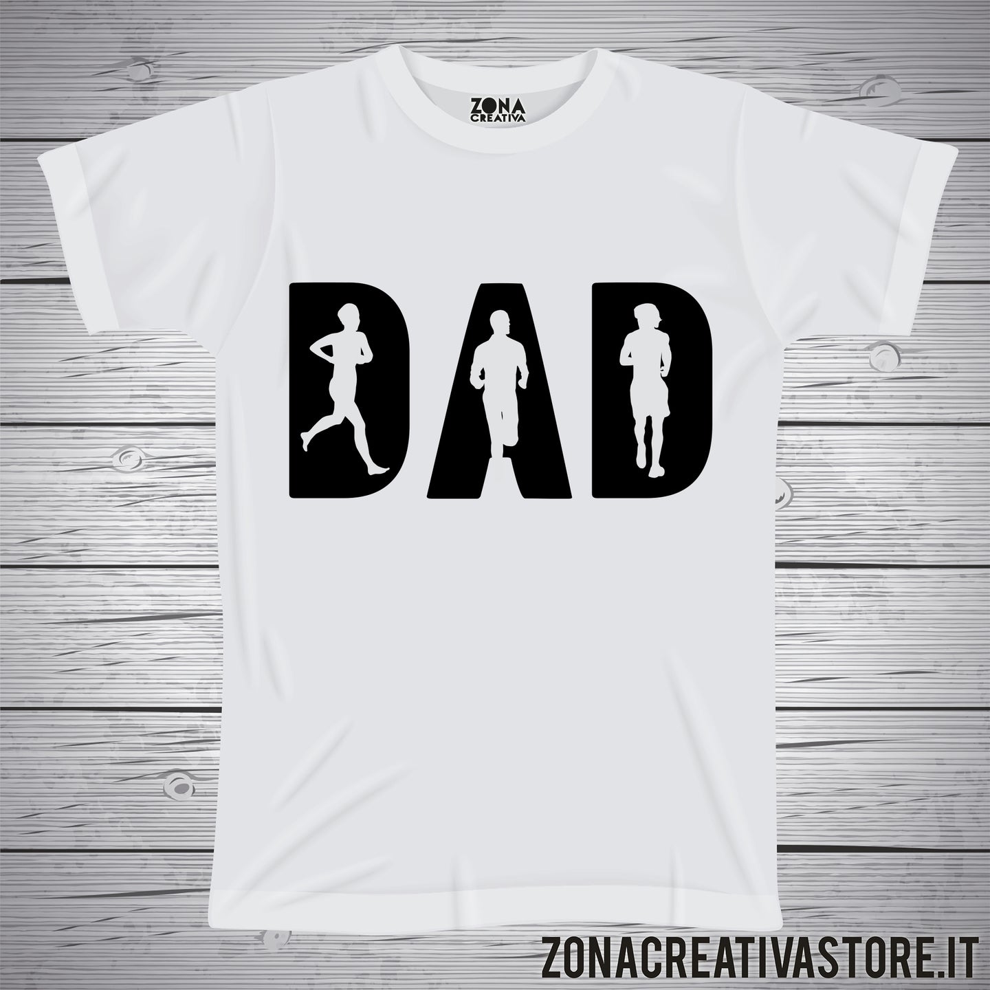 T-shirt festa del papà DAD RUNNING