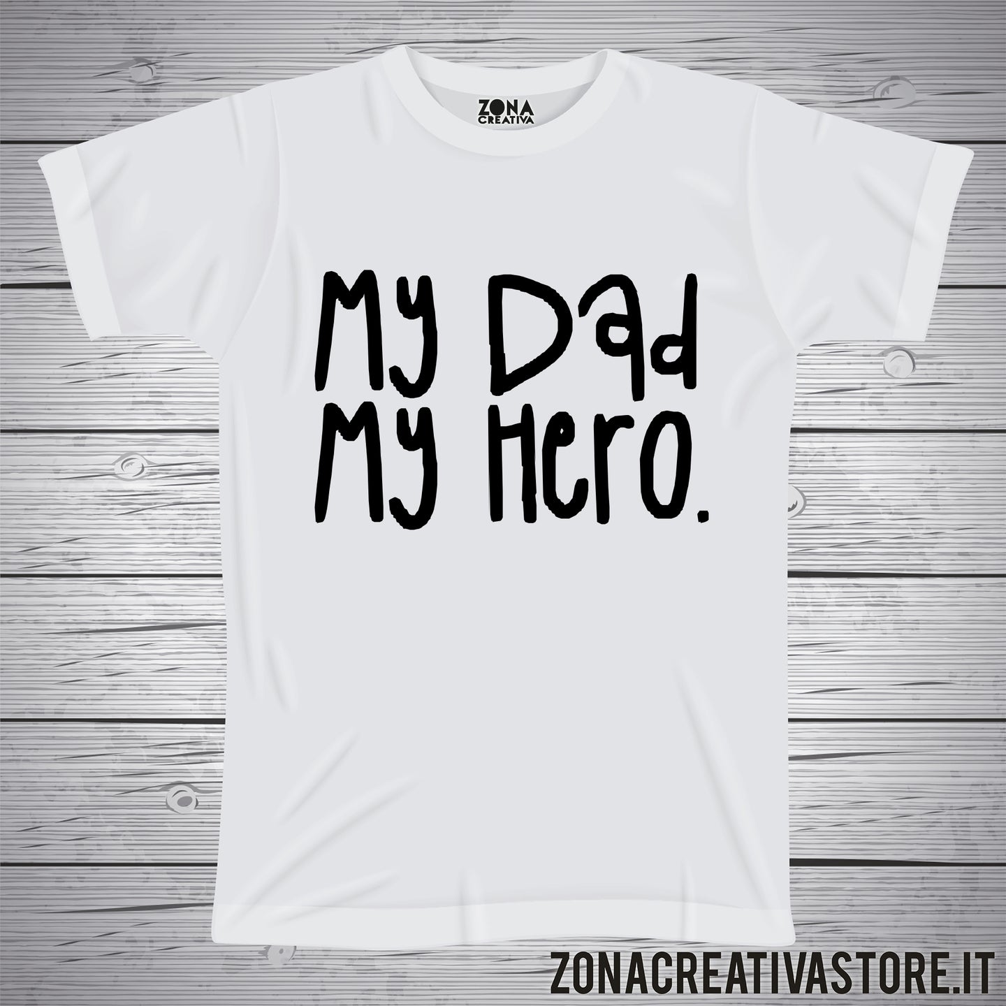 T-shirt festa del papà MY DAD MY HERO.