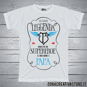 T-shirt papà IO SONO LEGGENDA PAPA' SUPEREROE