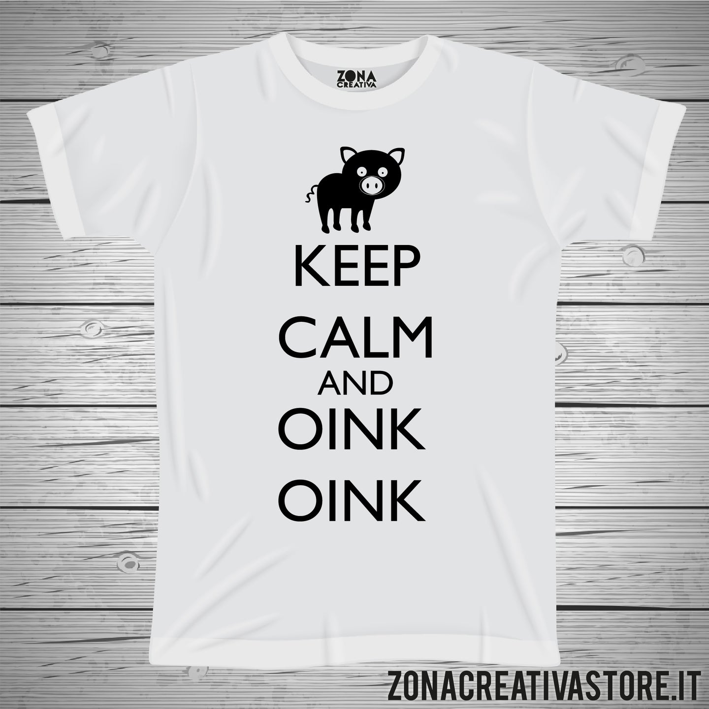 T-shirt KEEP CALM AND OINK OINK