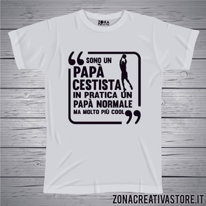 T-shirt festa del papà PAPA' CESTISTA