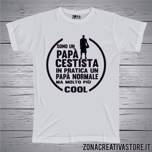 T-shirt festa del papà PAPA' CESTISTA