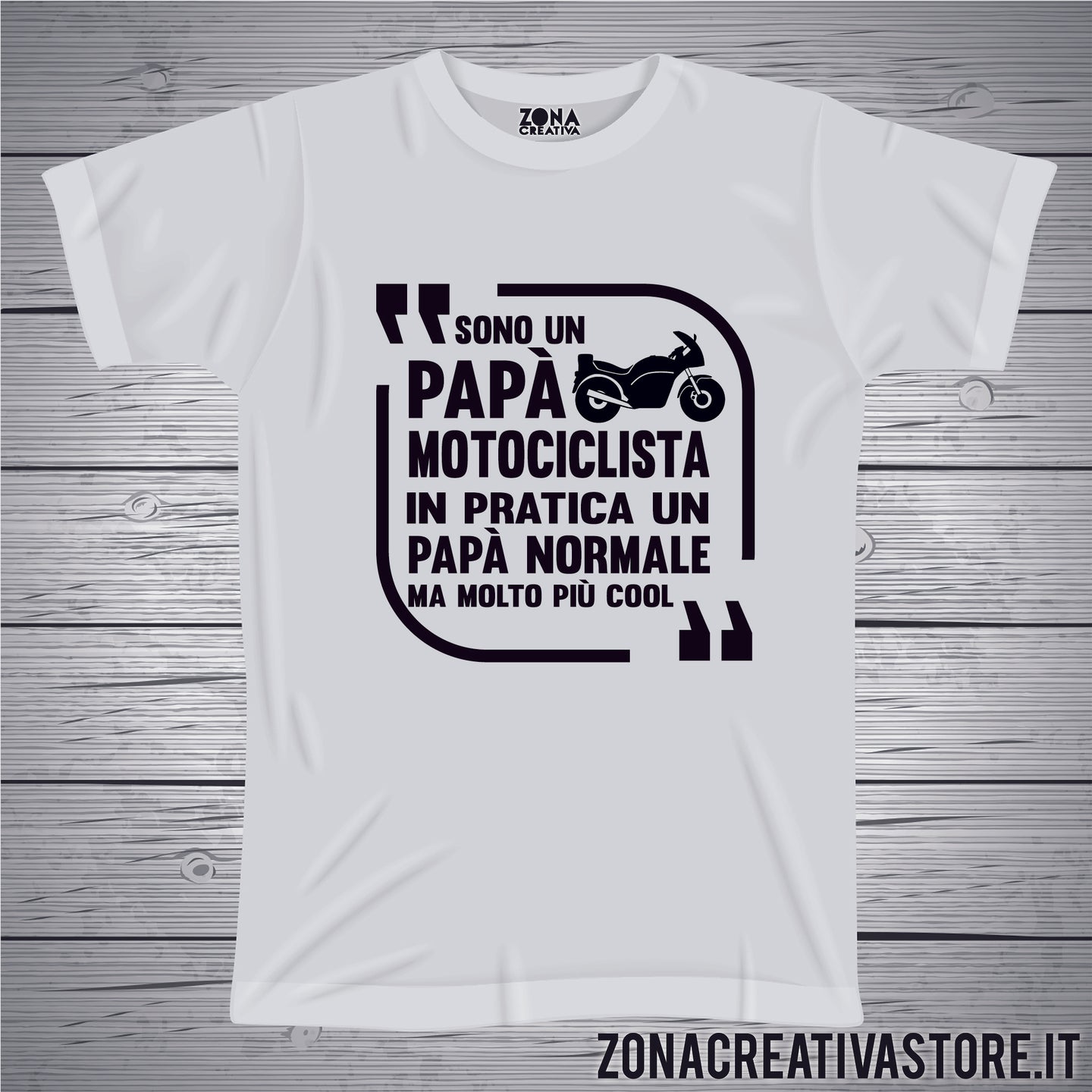 T-shirt festa del papà PAPA' MOTOCICLISTA
