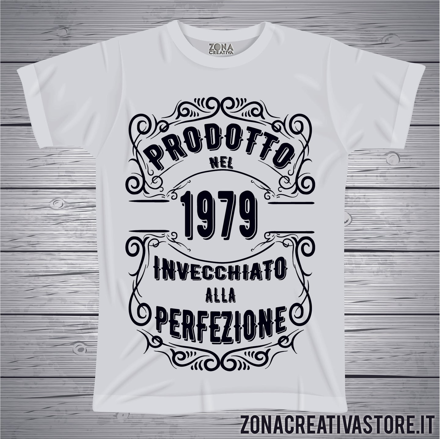 T-shirt per festa di compleanno PRODOTTO NEL 1979 INVECCHIATO ALLA PERFEZIONE