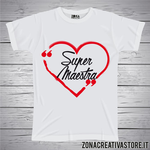 T-shirt scuola e maestra SUPER MAESTRA