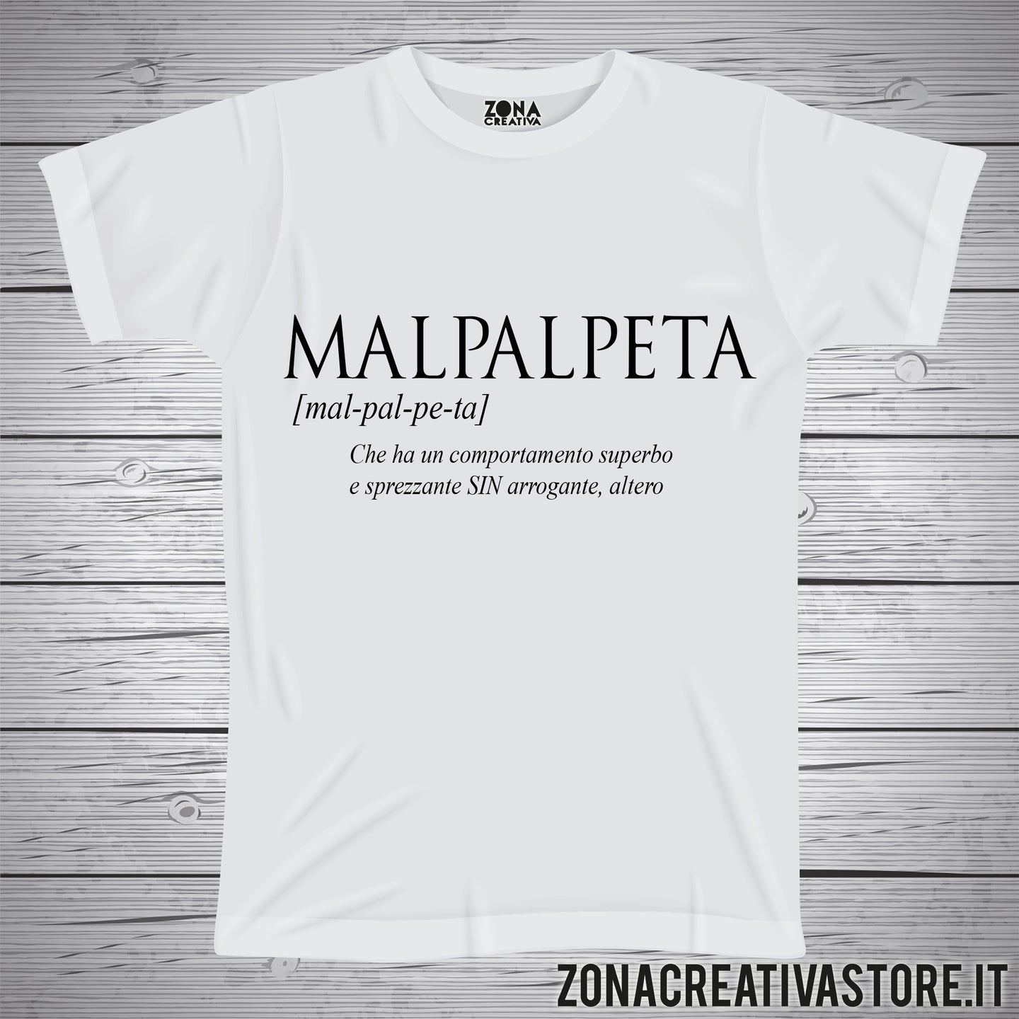 T-shirt divertente con frase in dialetto bergamasco MALPALPETA
