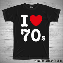 Carica l&#39;immagine nel visualizzatore di Gallery, T-shirt I LOVE 70s