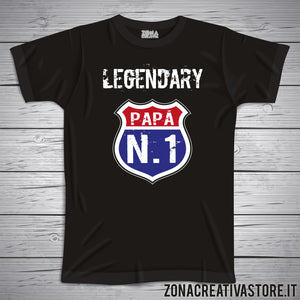 T-shirt papà LEGENDARY PAPA'