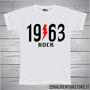 T-shirt per festa di compleanno 1963 ROCK