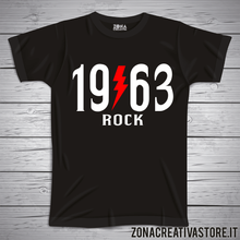 Carica l&#39;immagine nel visualizzatore di Gallery, T-shirt per festa di compleanno 1963 ROCK