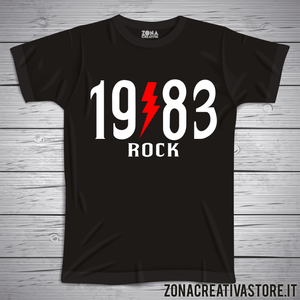 T-shirt per festa di compleanno 1983 ROCK