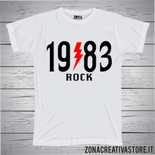 Carica l&#39;immagine nel visualizzatore di Gallery, T-shirt per festa di compleanno 1983 ROCK
