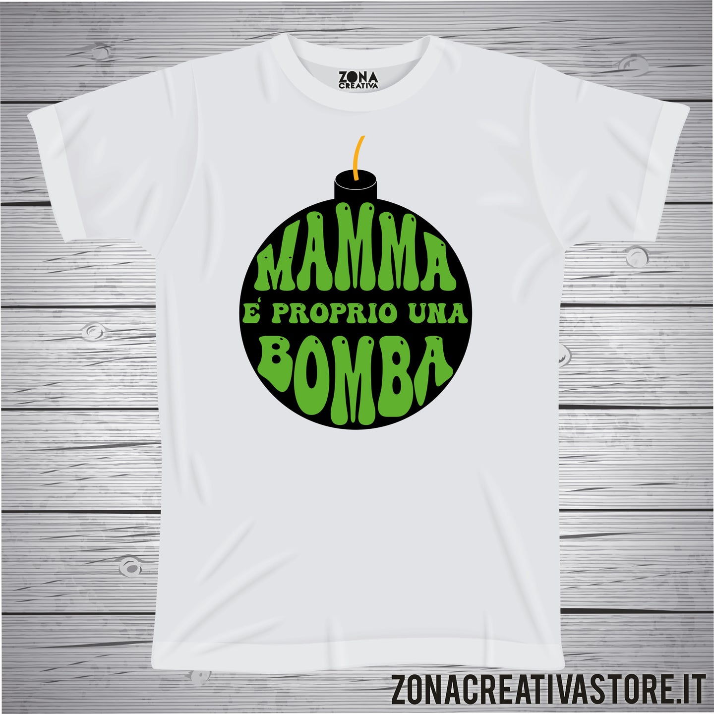 T-shirt MAMMA E' PROPRIO UNA BOMBA