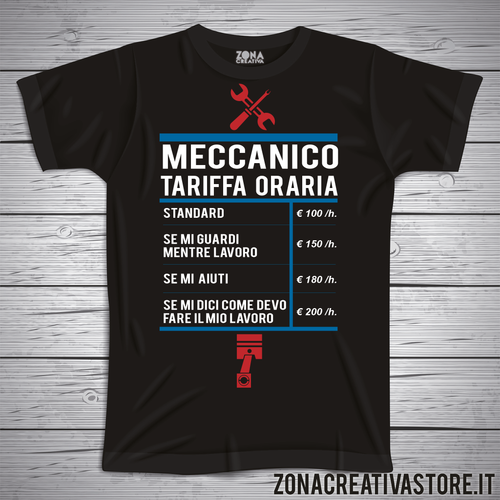 T-shirt MECCANICO TARIFFA ORARIA