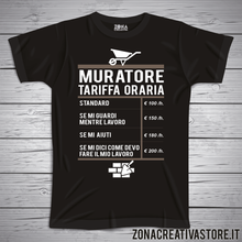 Carica l&#39;immagine nel visualizzatore di Gallery, T-shirt MURATORE TARIFFA ORARIA