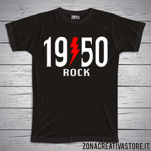 Carica l&#39;immagine nel visualizzatore di Gallery, T-shirt per festa di compleanno 1950 ROCK