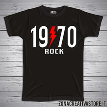 Carica l&#39;immagine nel visualizzatore di Gallery, T-shirt per festa di compleanno 1970 ROCK