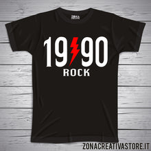 Carica l&#39;immagine nel visualizzatore di Gallery, T-shirt per festa di compleanno 1990 ROCK
