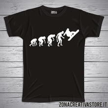 Carica l&#39;immagine nel visualizzatore di Gallery, T-shirt EVOLUZIONE SNOWBOARD