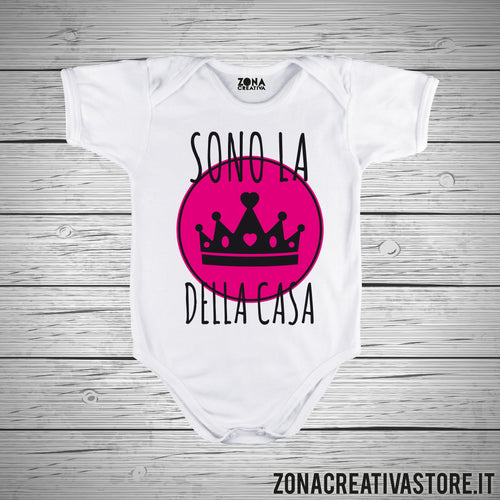 Body neonato SONO LA REGINA DELLA CASA