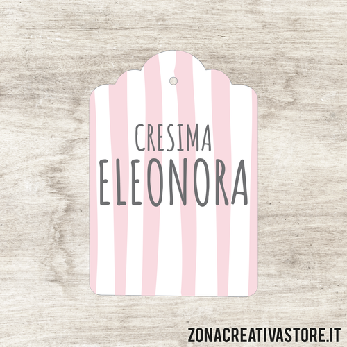 TAG A FORMA DI TAG CLASSICO PER CRESIMA DISPONIBILI IN 3 COLORI DIVERSI - MISURA H. 4,3x3 CM. Cod. CR003