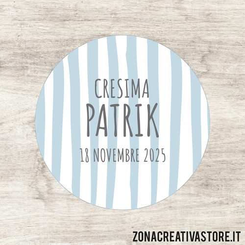 ADESIVO TAG A FORMA TONDO PER CRESIA DISPONIBILI IN 3 COLORI DIVERSI - MISURA DIAM. 5,2 CM. Cod. CR003